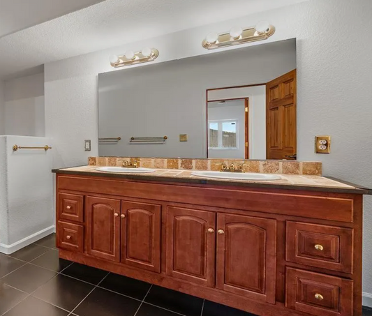 72in Bathroom Vanity Base Cabinet, Dark Wood Finish