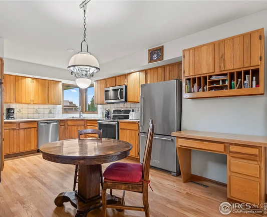Complete Kitchen Cabinet Set, Natural Wood Finish