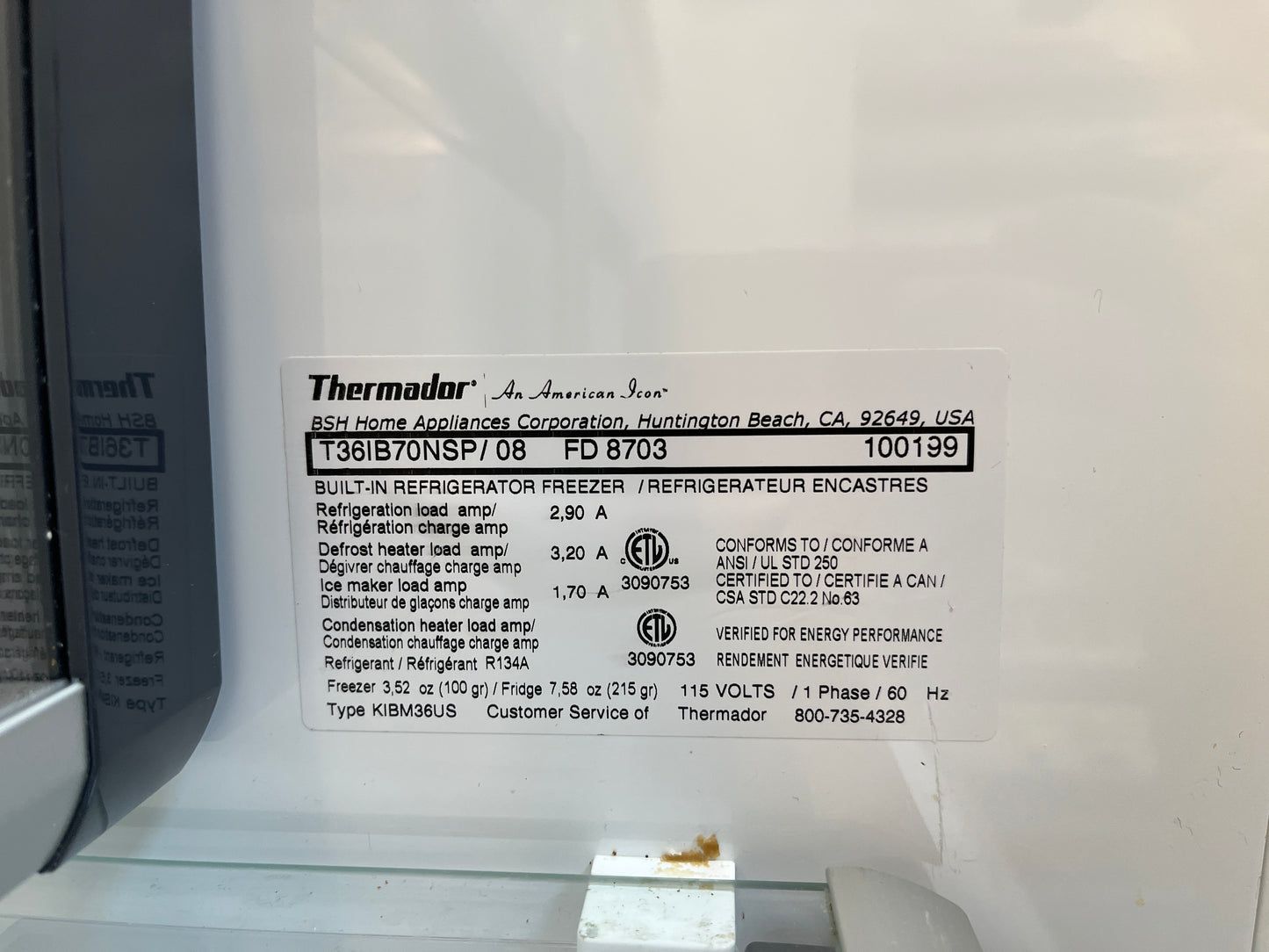 Thermador Built-In Bottom Freezer Refrigerator [809.07]