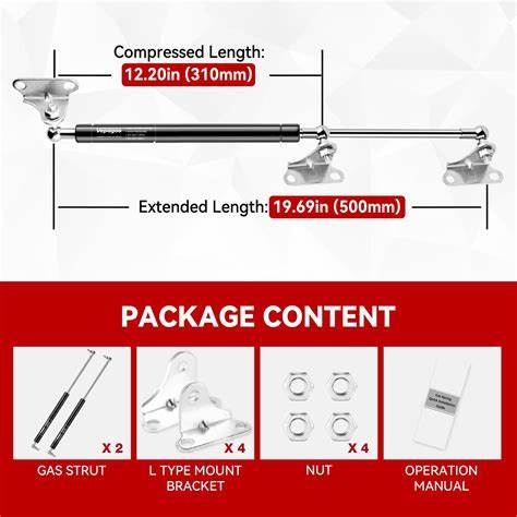 Vepagoo 25-Inch 55 lb Gas Struts [903.02]